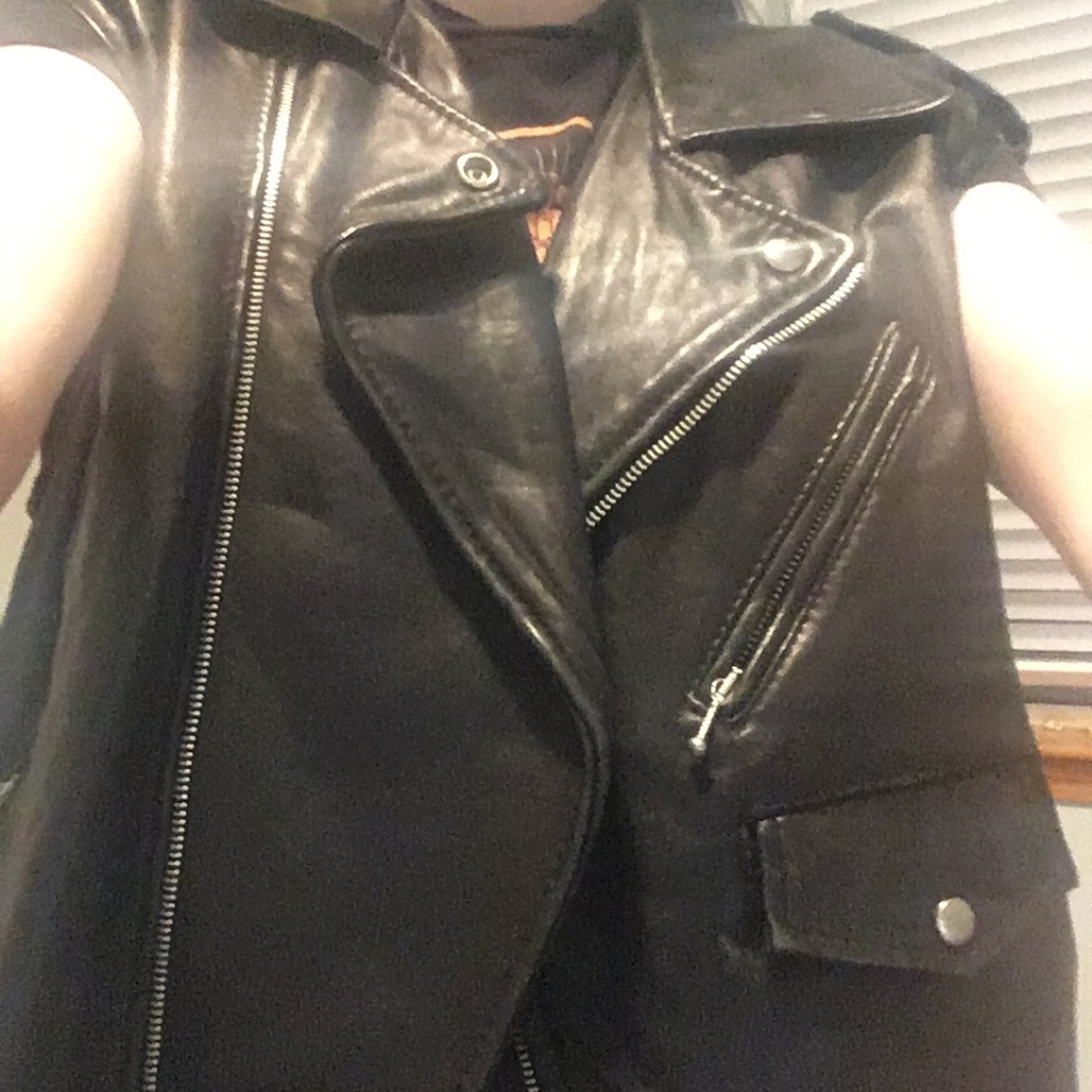 Blue Duck Leather Moto Vest